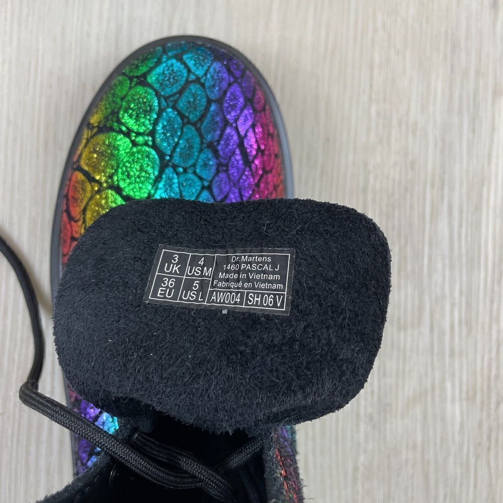 Dr. Martens 1460‎ Pascal Boot Womens 5 Rainbow Crocodile Metallic - Picture 7 of 7